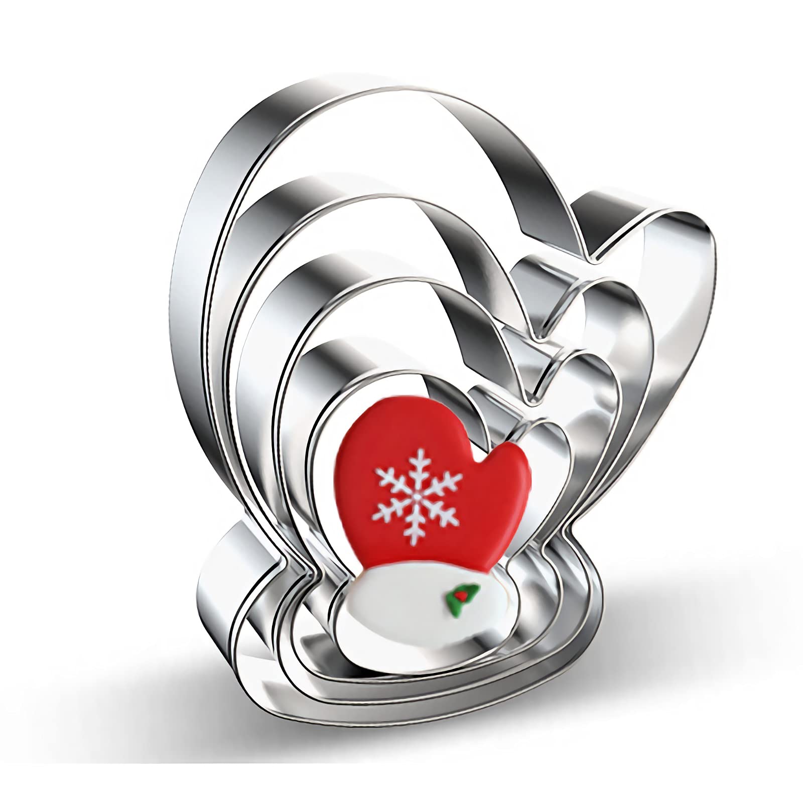 Christmas Winter Mitten Cookie Cutter Set - 4