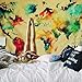 Sunm Boutique Retro Watercolor World Map Tapestry Colorful Map Tapestry Wall Hanging Bedroom Living Room Dorm Home Decor Tapestry(59.1 x 51.2 Inch, Multi)
