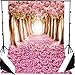 DODOING 5x7ft Photography Backdrop Cherry Blossoms Street Studio Backdrop Photo Photography Background Beautiful Flower Sakura Road