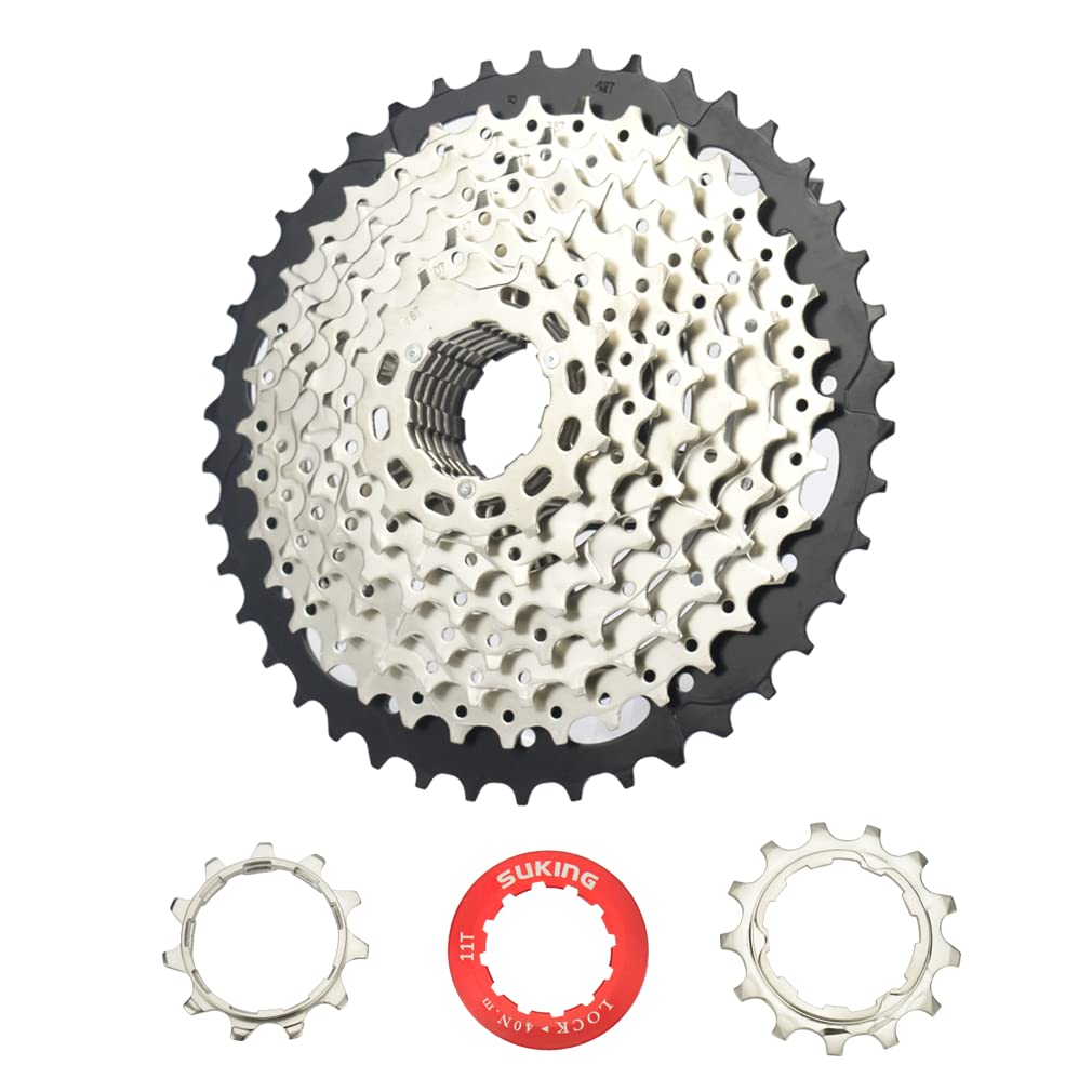 CYSKY 9 Speed Cassette 11-42T Cassette Fit for Mountain Bike, Road Bicycle, MTB, BMX (Light Weight)