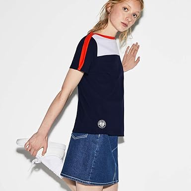 t shirt lacoste bleu marine