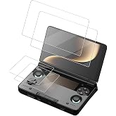 ZBAGUG 4 in 1 for Ayn Thor Dual screen game console, 9H tempered glass, upper screen protector + lower screen protector, Touch sensitivity, drop-proof, scratch-proof, bubble-free