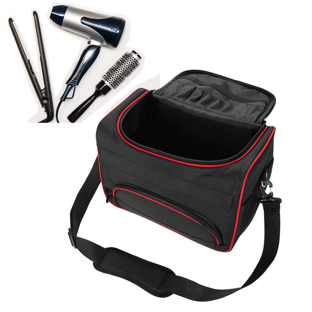 ANGGREK Large Capacity Hairdressing Carrying Bag - Black - Storage, Travel - Salon, Barber Shop, Home Use - Canvas - Zipper Closure - Unisex Adults