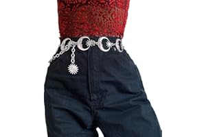 Navoky Moon Star Metal Waist Chain Sun Pendant Belly Belt Body Chains Jewelry Accessories for Women and Girls