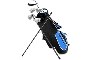 DHUJBFF Golf Bag Stand Attachment, Foldable Legs Portable Attachment Legs Only Golf Stand - Lightweight Holder Stand for Mens Golf Bags Preventing Cart Bag Falls and Golf Club Damage