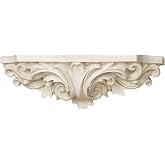 Touch of Class Astrella Wall Shelf, Antique White, 22 inches Wide | Fleur De Lis Design, Ornate Shelves, Victorian Baroque Style Decor, For Bedroom, Living Room, Entryway, Hallway