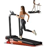 3-in-1 Walking Pad with 15% Incline, Portable Under Desk Treadmill, Foldable Treadmills for Home and Office, 2.5 HP Quiet Walking Pad Treadmill with 300 LBS Capacity