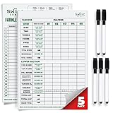 SWOOC Games - 5 Big Dry Erase Yardzee & Farkle