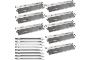 Votenli S9328A (8-Pack) S1025A (8-Pack) 17 1/8" Stainless Steel Heat Plates and Burners Replacement for Bakers and Chefs Grill Parts GR2039201-BC-00, GD430, ST1017-012939