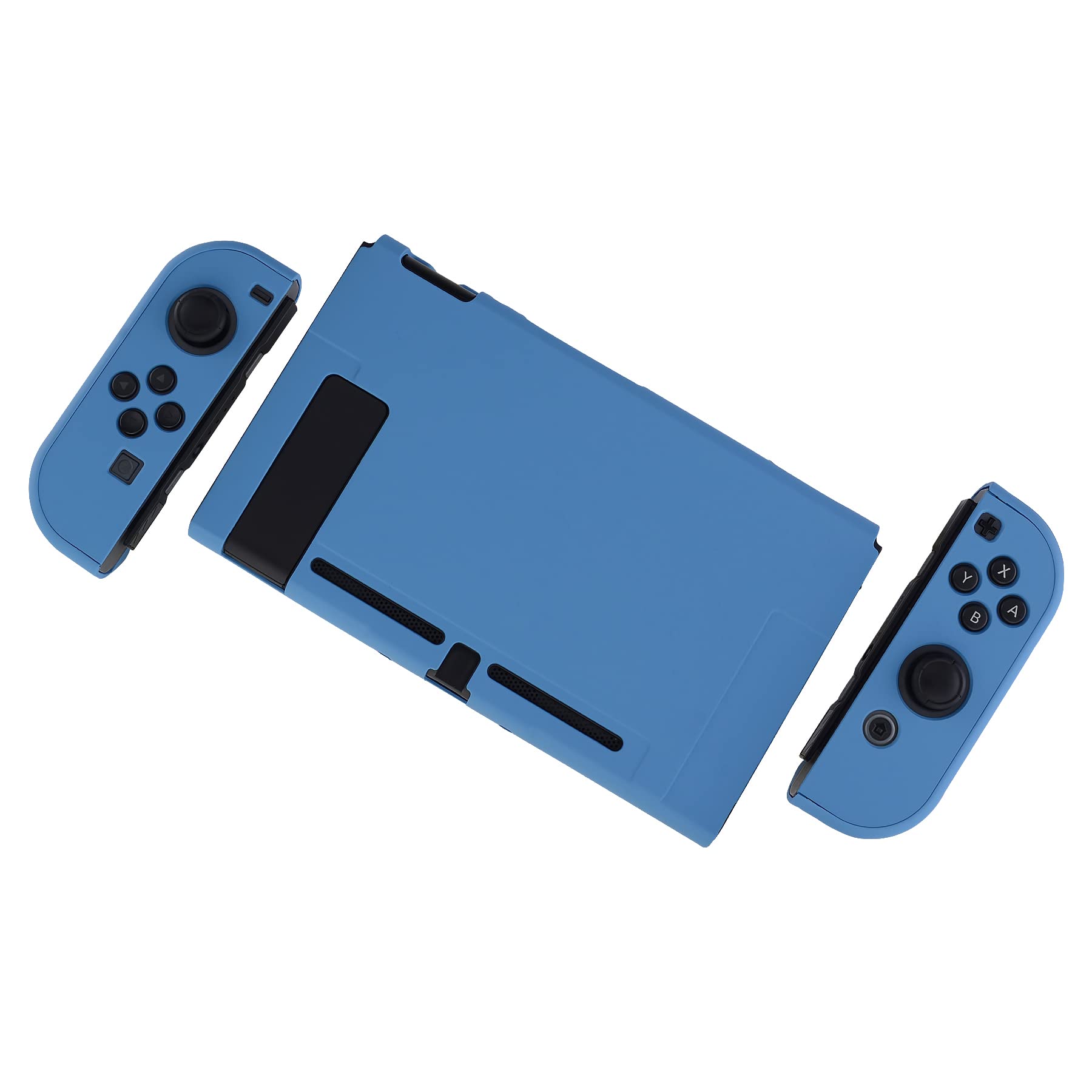 eXtremeRate PlayVital Back Cover for Nintendo Switch Console, Handheld Controller Separable Protector Hard Shell for NS Joycon, Customized Dockable Protective Case for Nintendo Switch - Air Force Blue