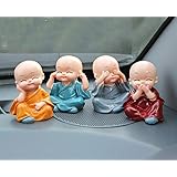 Great Art Polyresin Little Monk Ornaments, 2.5 x 1.77, Multicolour, 4 Pcs