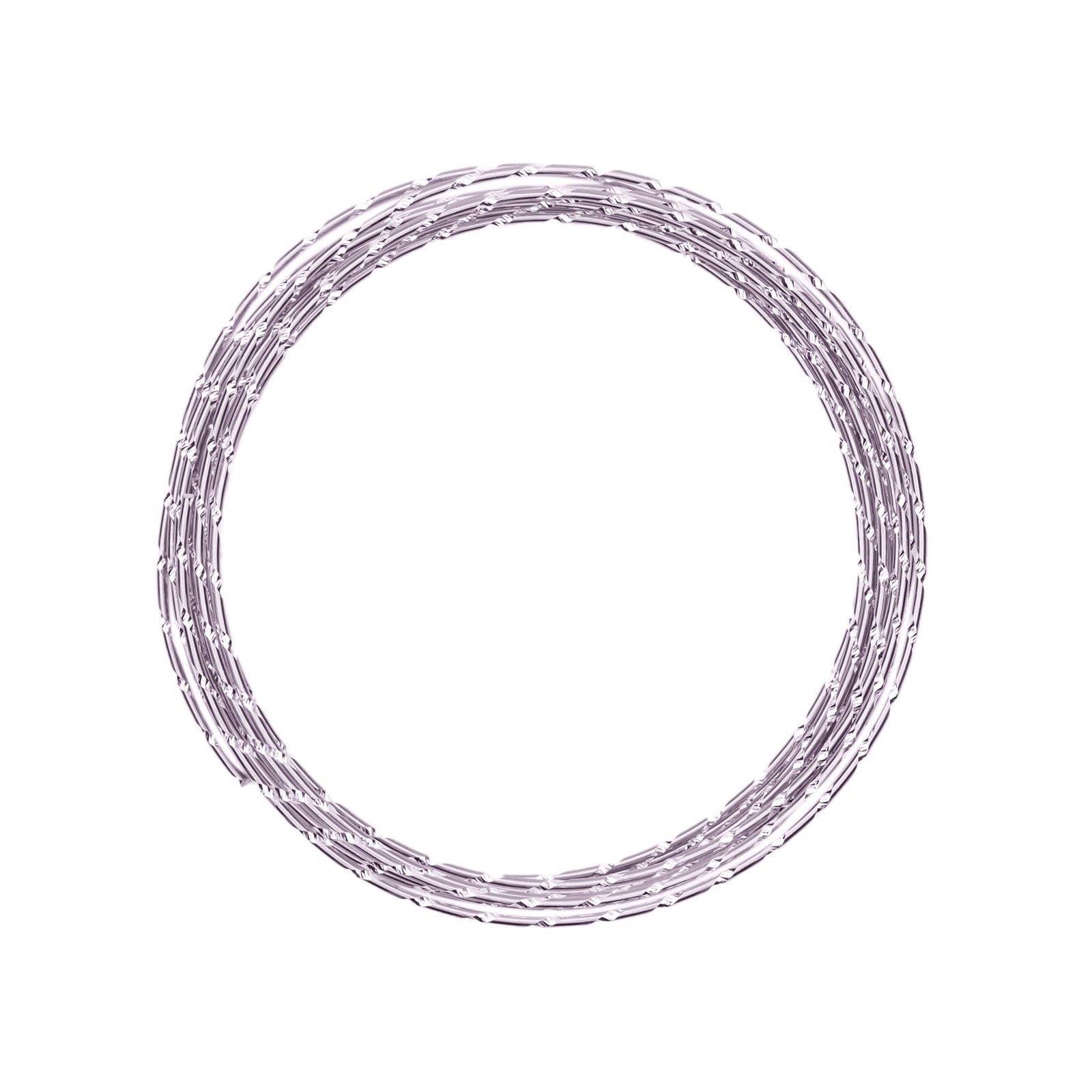 Vaessen Creative 2 mm x 5 m Aluminium Wire Diamond Cut, Soft Lilac, Purple — image 1
