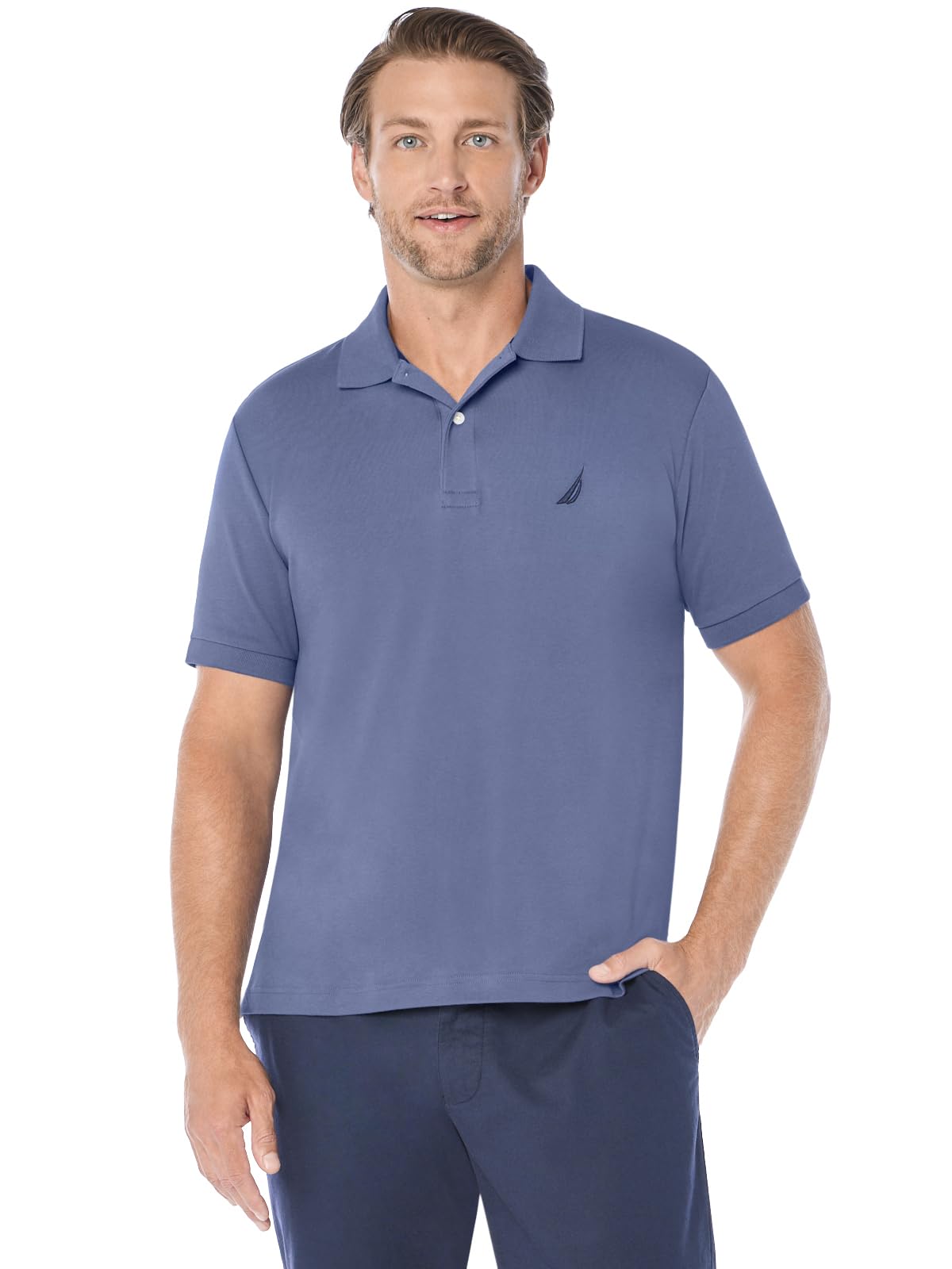Nautica Men's Classic Fit Short Sleeve Solid Soft