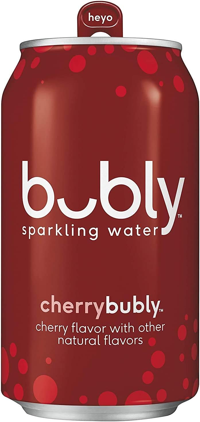 Bubly Sparkling Water, Cherry, 12 fl Oz. Cans (18 Pack), Pack of 1