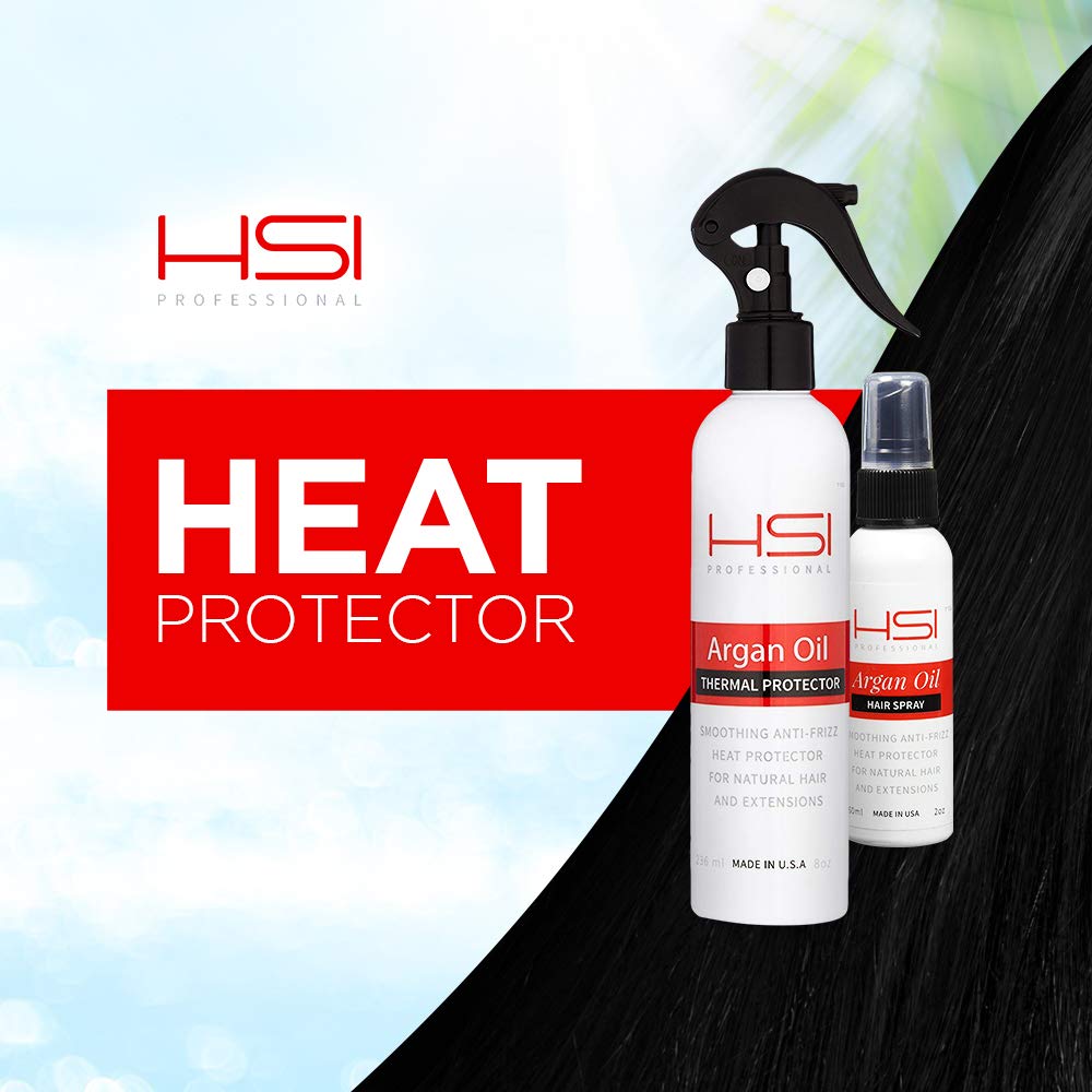 HSI PROFESSIONAL Argan Oil Heat Protector | Protect up to 450º F from Flat Irons