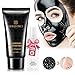 Black Mask, Charcoal Peel Off Mask, Off Mask, Blackhead Remover Mask, MagiForet Purifying Peel-off Mask Deep Cleansing Activated Charcoal Face Mask Treatment Oil Control 60g Rosewater Spray 30ml