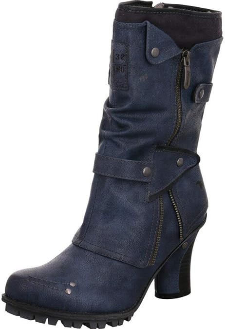 Mustang 1141-606, Botte mi-Mollet Femme: Amazon.fr ...