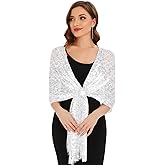 KUNINDOME Sparkling Metallic Shawls and Wraps with Buckle,for Evening Dresses Party Wedding Bride Bridesmaid