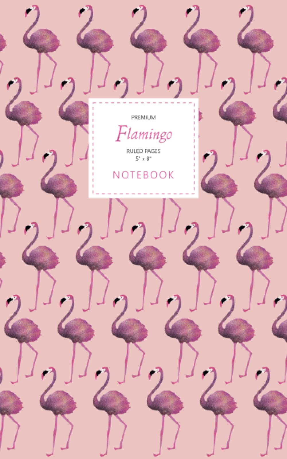 Flamingo Notebook - Ruled Pages - 5x8 - Premium (Light Pink)