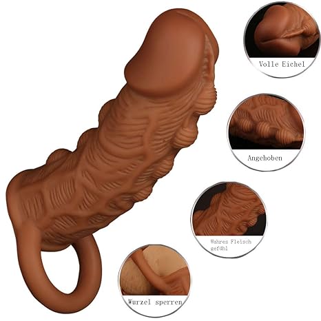 Leeko Penis Sleeve Extender Penishülle Penisverlängerung Penis Extension Vergrößerer Hülle zur Penisverlängerung & Erektionss