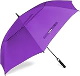 ACEIken Golf Umbrella Windproof 62 inch Purple Double Canopy Automatic