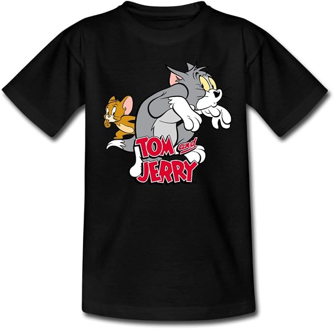T-shirt Enfant Tom Et Jerry - Tirer La Langue - 100% Coton - Taille 3-8 Ans