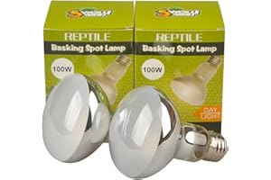 Reptile Basking Spot Lamp,Daylight Heat Bulb,2-Pack (watts, 100)