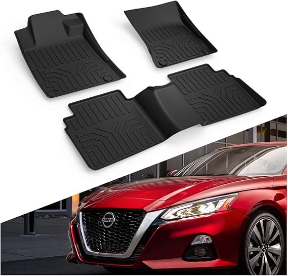 HAKA TOUGH Floor Mats Compatible for 2019 Nissan Altima Front & 2nd Seat Set Floor