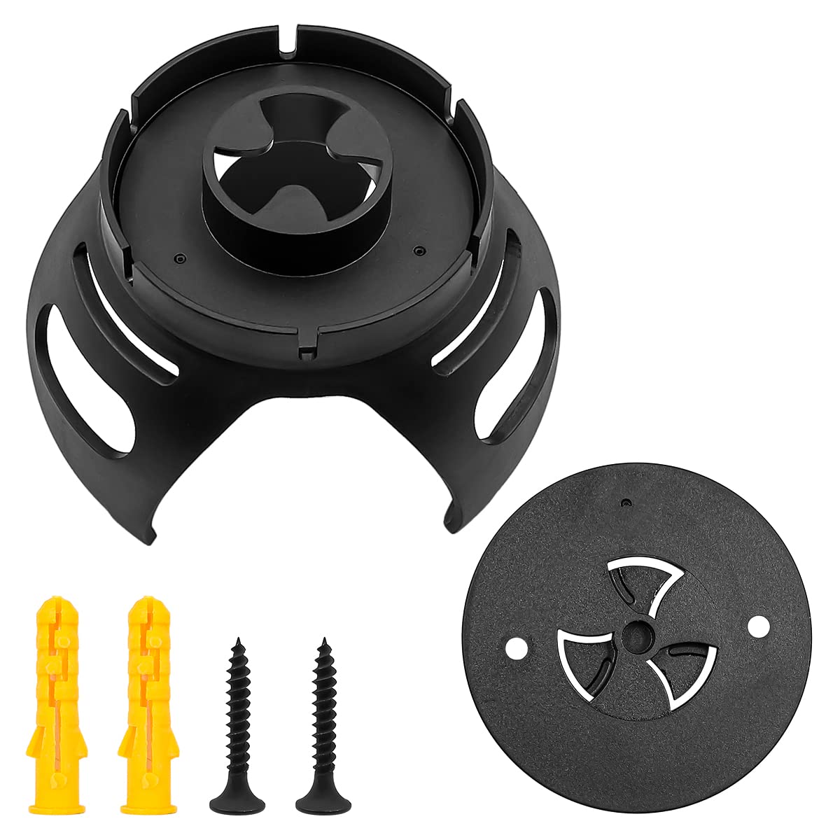 ANCLLO Speaker Brackets Wall Mount Compatible with Mini Echo Dot 4/5 Suitable for Round Speakers -Black