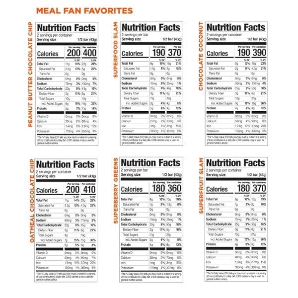 PROBAR – MEAL BAR FAN FAVORITES VARIETY PACK (6 FLAVOR), NATURAL ENERGY, NON-GMO, GLUTEN-FREE, PLANT-BASED, WHOLE-FOOD INGREDIENTS (12 COUNT)