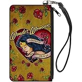 Buckle-Down Zip Wallet Wonder Woman Large Accessory, Wonder Woman, 8" x 5"