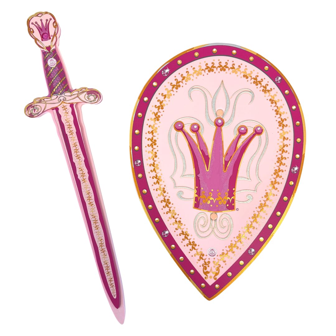 Liontouch - Queen Rosa Toy Set For Girls - 3-6 years | Pink Foam Sword & Shield For Pretend Play For Toddlers In Glittering Medieval Style | Safe & Durable Accessories For Royal Dress Up & Costumes — image 1
