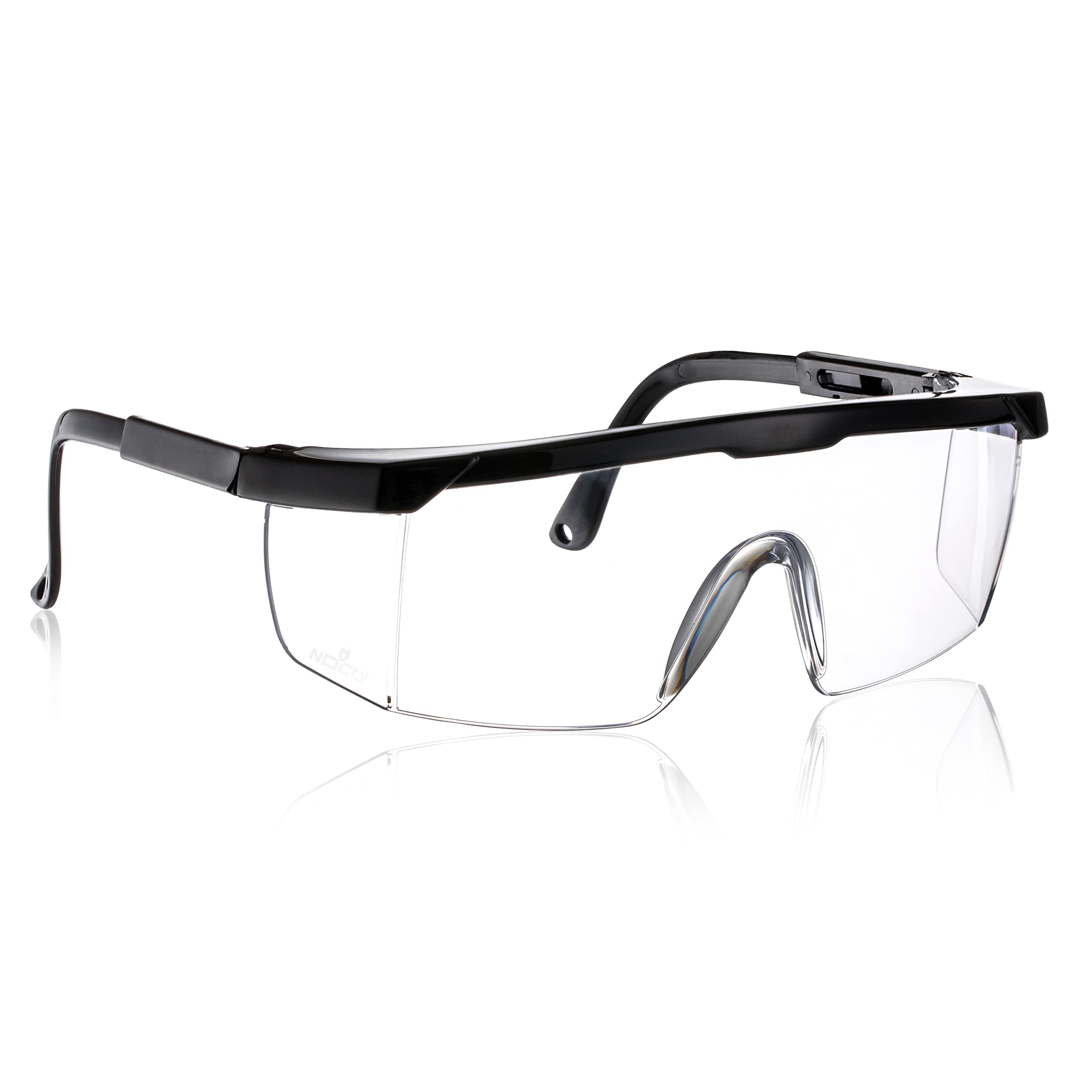 NoCry Protective Safety Glasses with Anti Fog Coating, Tough and Clear, ANSI Z87.1 Rated, Scratch Resistant Lenses, Light, Adjustable Frames and Side Protection Shields