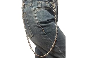 DIKJAK Pants Chain Hexagram Bone Design Jeans Keychain for Men Women Hip Hop Waist Chain Accessory for Daily Wear/Parties