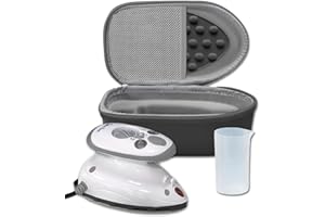 The Quilted Bear Premium Mini Steam Iron - Lightweight Mini Travel Iron for Effortless Quilting & Wrinkle-Free Clothes with C