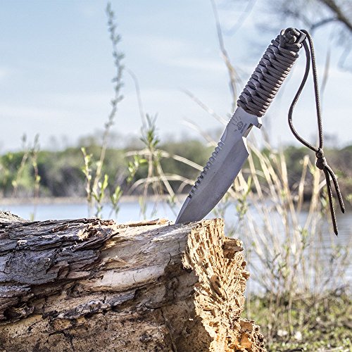 12 Survivors Hunting Knife, Silver/Green (Certified Refurbished)