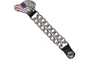 Hot Leathers Eagle Flag Chain Vest Extender VXC1007-4"
