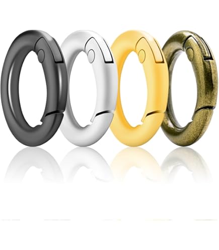 SUNNYCLUE 1 Boîte De 6 Anneaux Ronds Ovales Plaqués Or 18 Carats