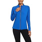 bpbtti Women's Polar Fleece Zip Up Workout Jackets with Pockets Slim Fit Cottony Soft Jacket for Running Athletic Yoga