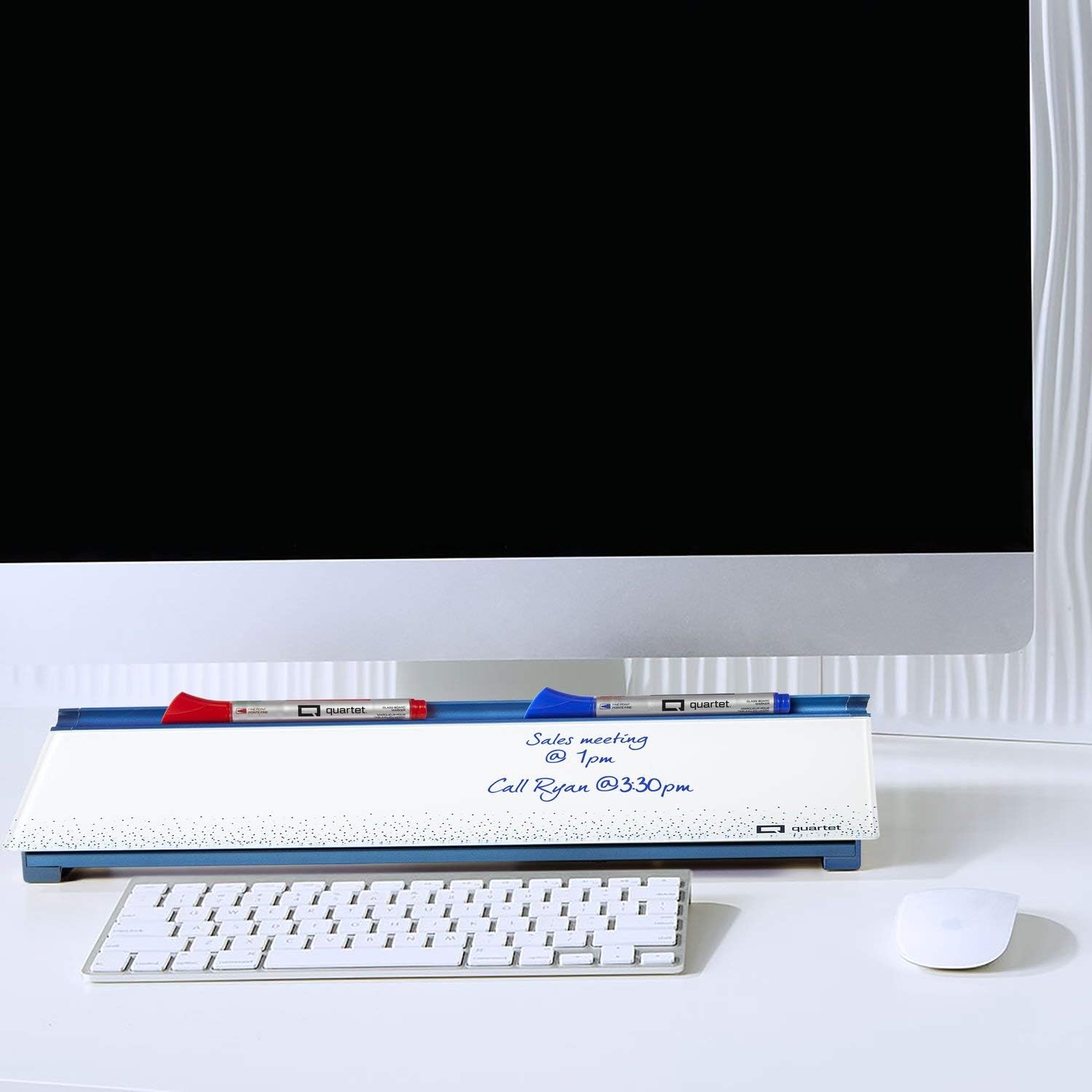 Quartet Glass Desktop Computer Pad, 18" x 6", Whiteboard, Dry Erase Surface, Dot (GDP186D) : Office Products