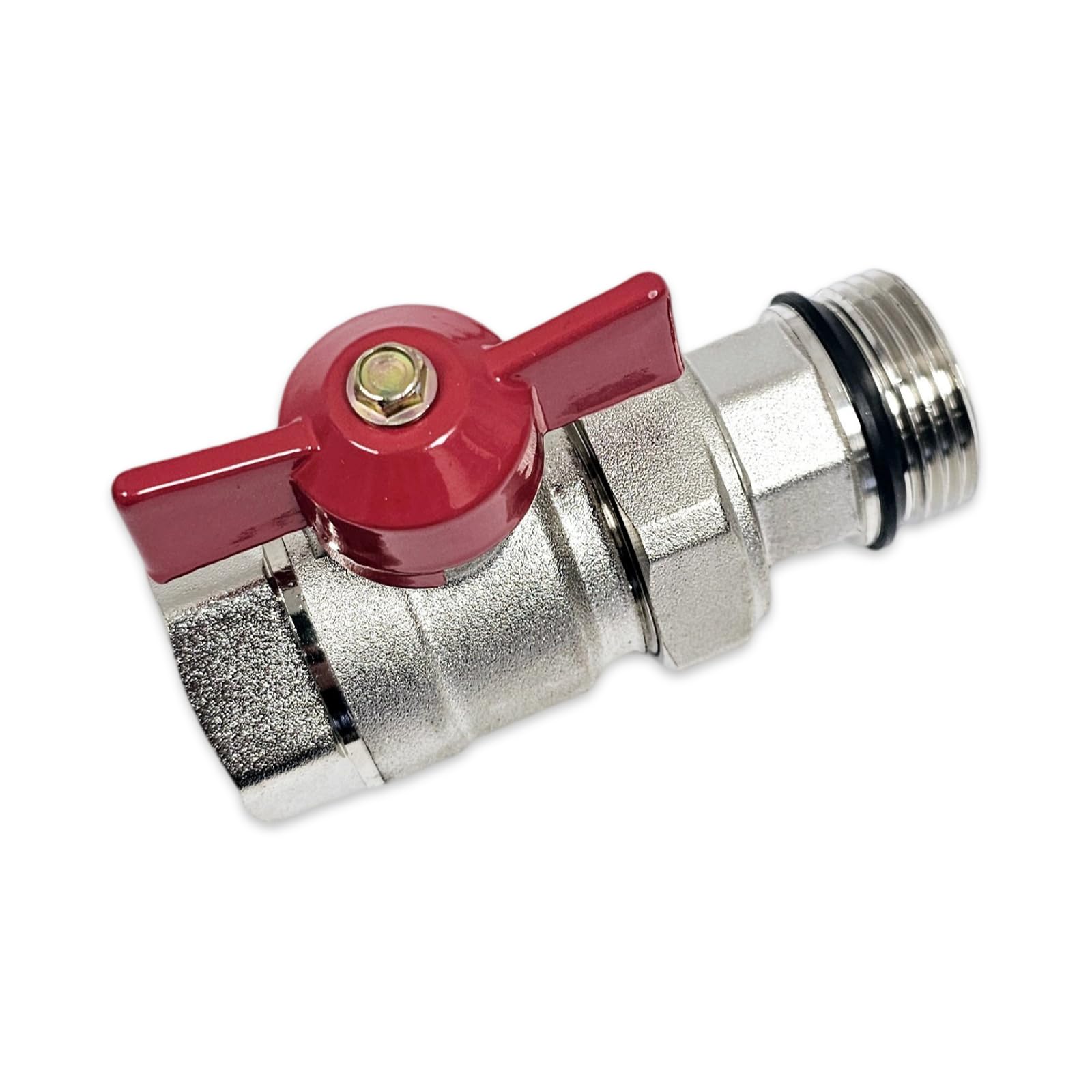 UNDERFLOOR Heating 1 INCH Manifold Isolation Valve RED Blue Handle (RED)