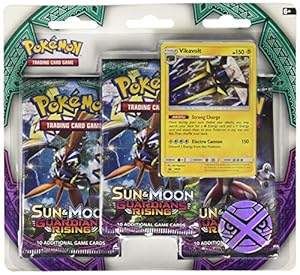 Image of Pokemon TCG: Sun & Moon Guardians Rising, Blister Pack Containing 3 Booster Packs and Featuring A Special Turtonator Or Vikavolt Card