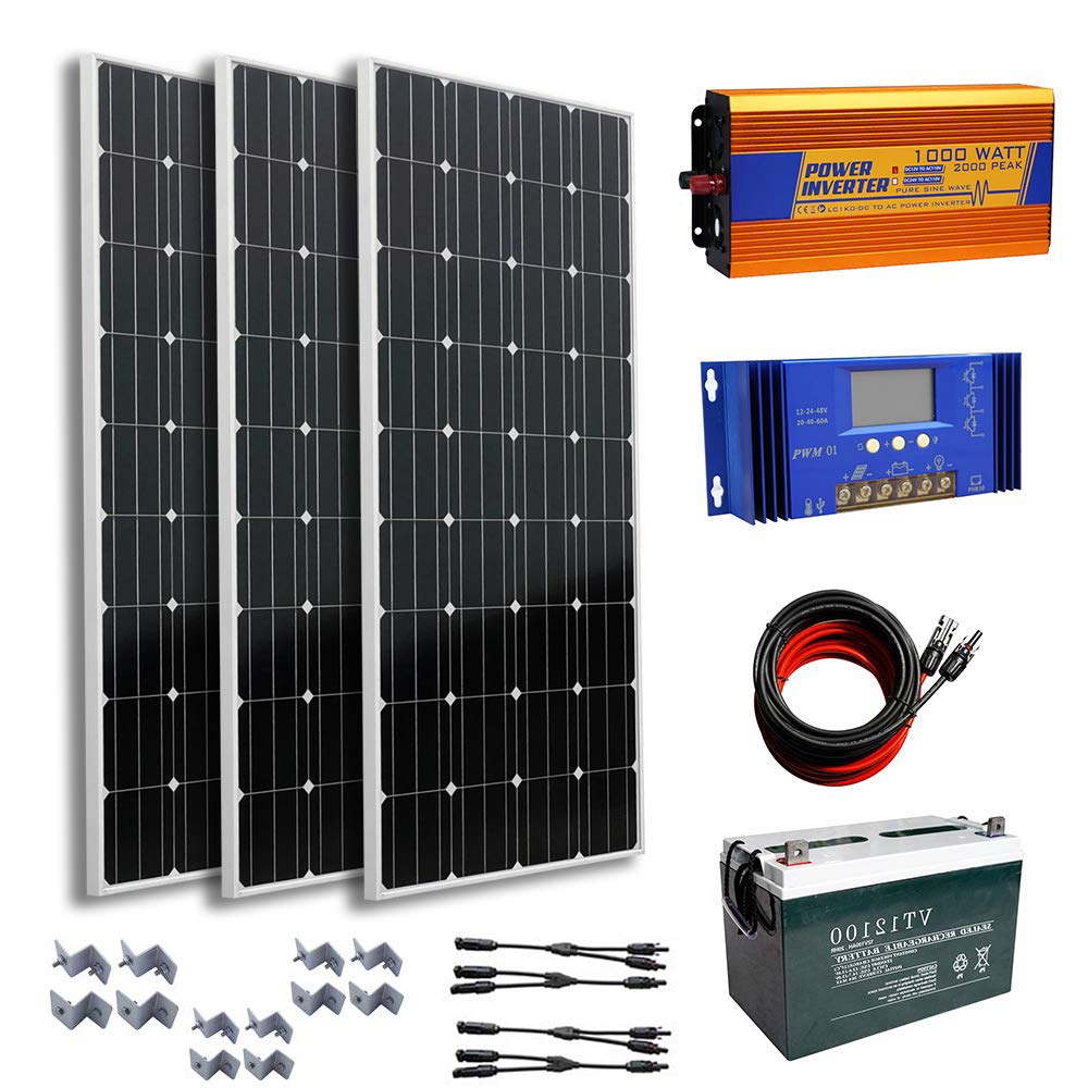 Eco Worthy 300w Off Grid Complete Solar Panel Kit With Battery And Inverter For Home Rv Boat Buy Online In Angola At Angola Desertcart Com Productid 57516409