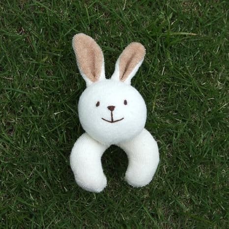 Amazon オーガニックコットン うさぎのがらがら 生まれたての赤ちゃんのファーストtoyとしてお勧め がらがら ラトル おもちゃ
