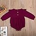 Mother's Angel Infant Romper Baby Girl Twins Outfit Long Sleeve Ruffle Bodysuit