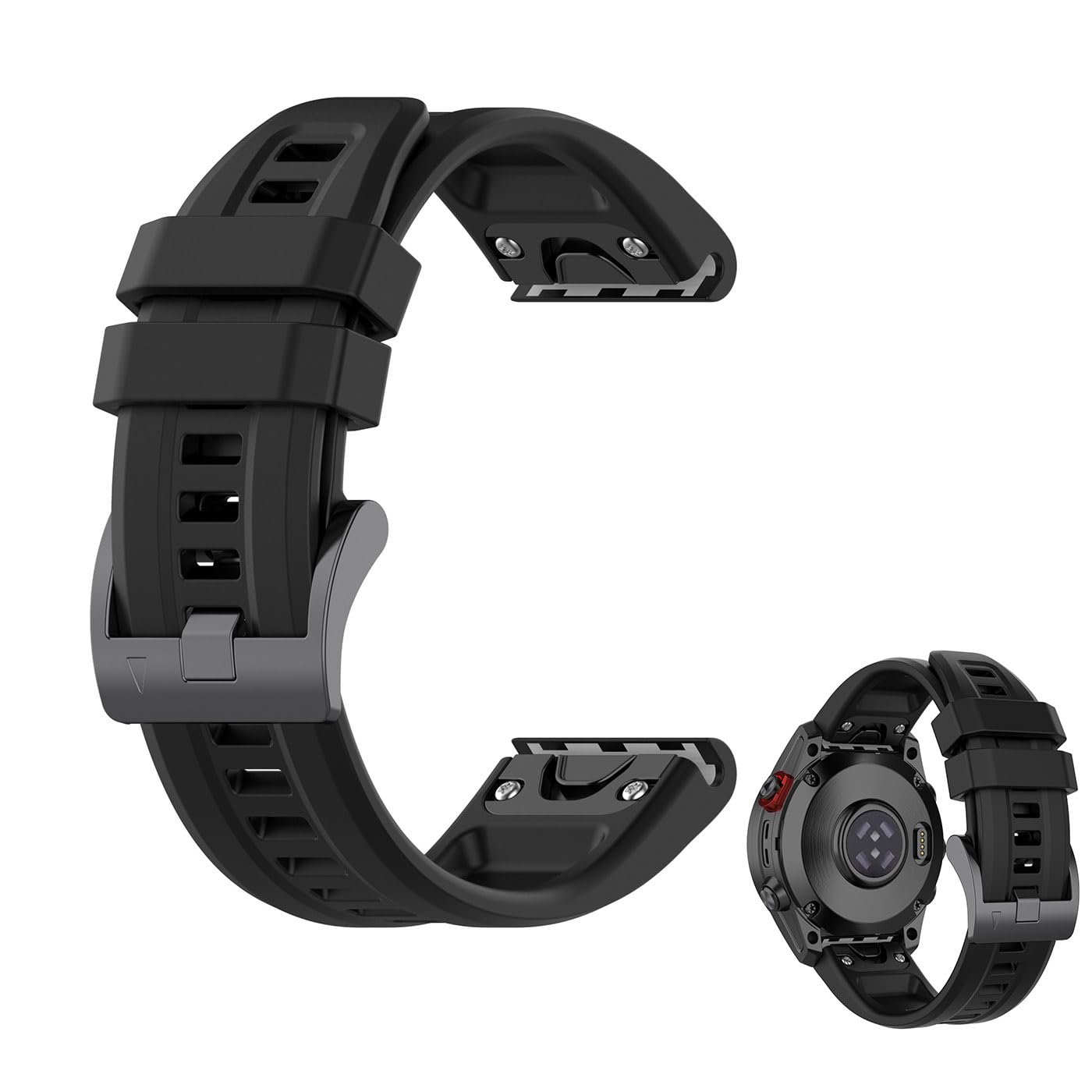 HOMTERN 26mm Width Straps for GARMIN Fenix 7X/7X Pro/6X/6X PRO/5X/5X Puls/3,Instinct 2X/Tactix 7/Tactix Delta/Enduro,Descent MK 1/MK 2,Flexible Premium Silicone Replacement Watch Bands