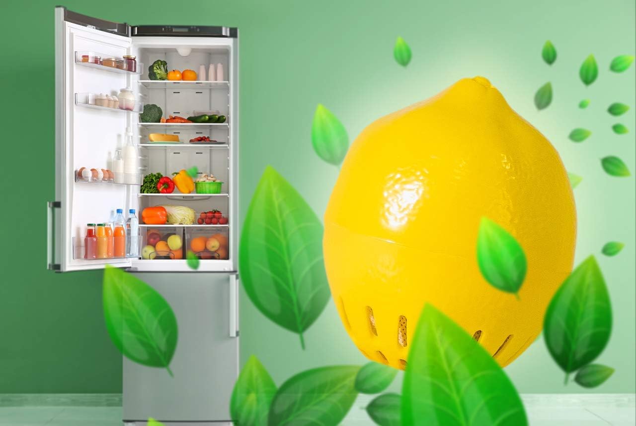Fridge Odour Remover And Deodorizer Air Freshener Deodorant for Refrigerator Fridge Freshener Smell Remover Lemon Fridge Purifier - Image 4