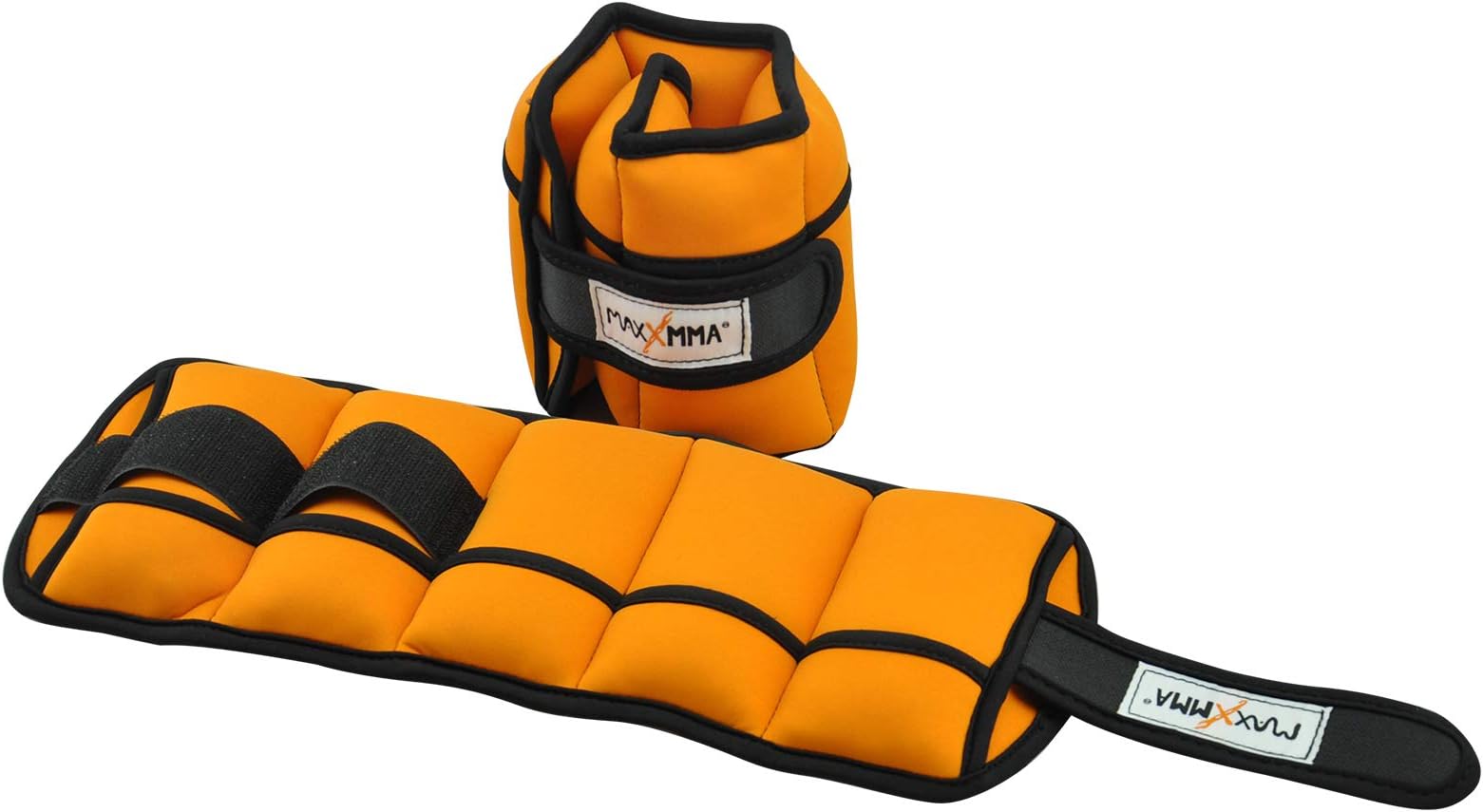 MaxxMMA 5 lbs Adjustable Neoprene Ankle Weights Pair, 2.5 lbs Each