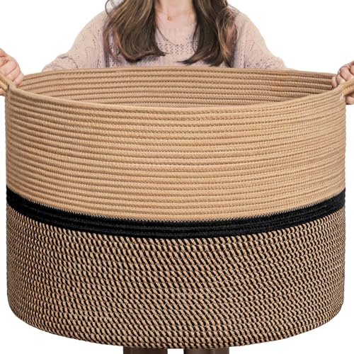 CHICVITA XXL Cotton Rope Woven Blanket Basket
