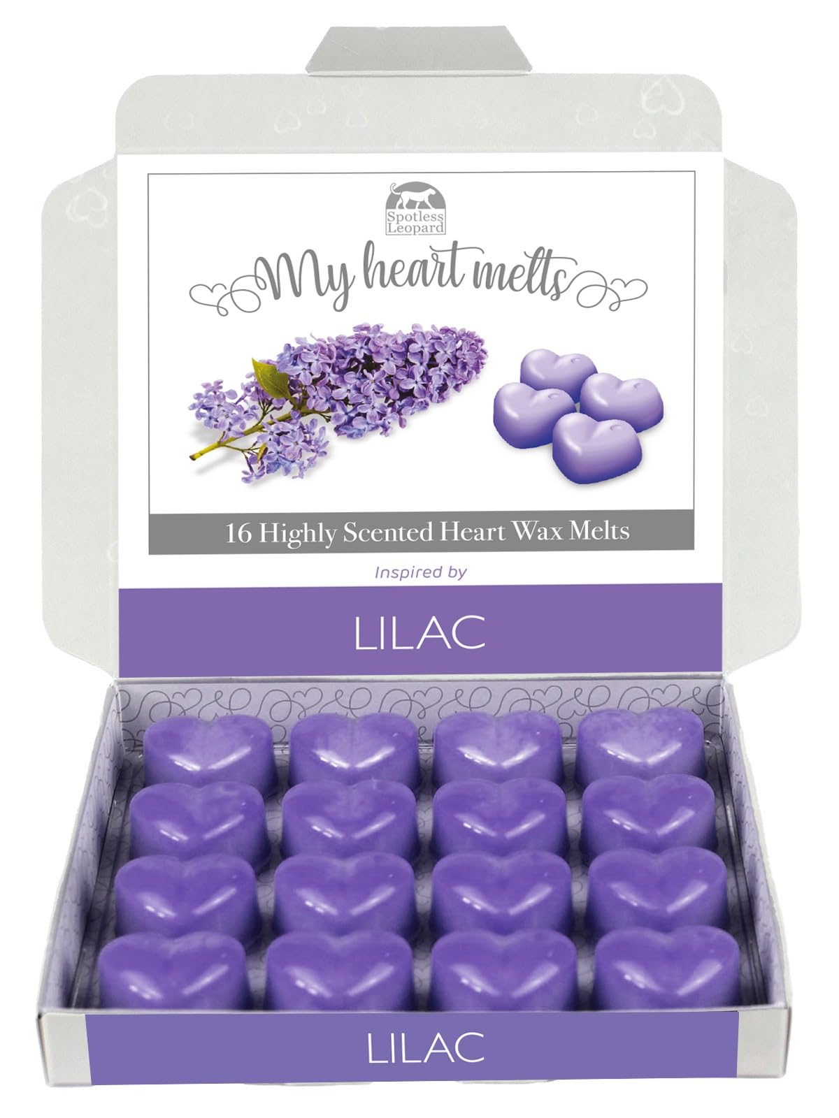 Lilac Wax Melts - 16 x 5g Lilac Scented Wax Melts in a Presentation Gift Box